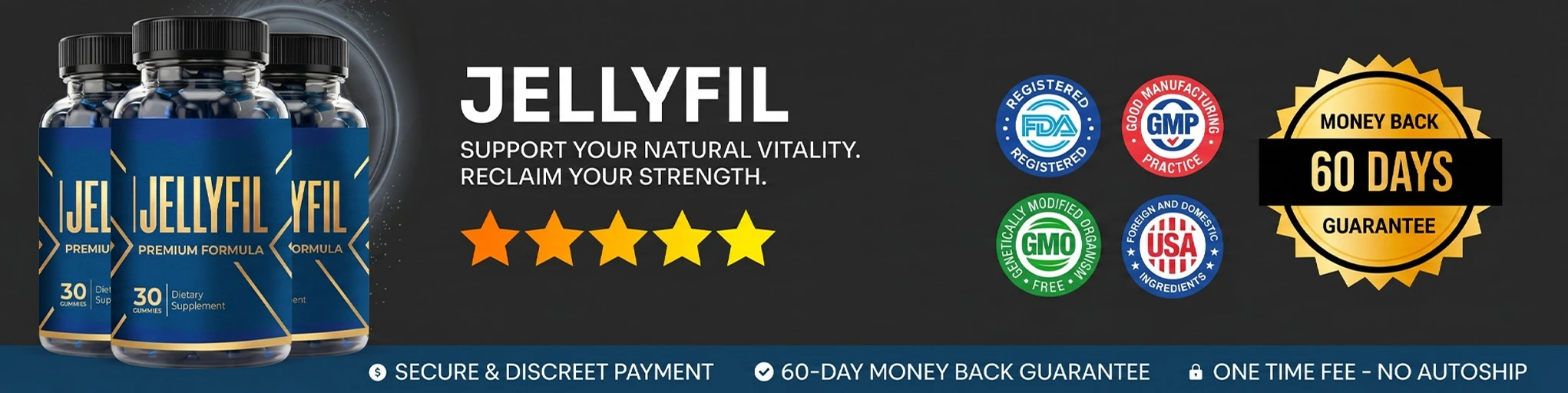 JellyFil certifications: GMP-certified, FDA-registered facility, Made in USA