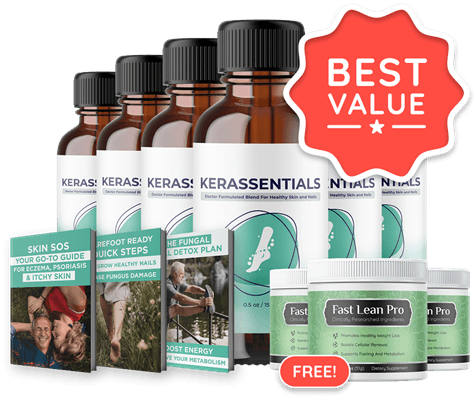Kerassentials 60-day 100% money-back guarantee bundle
