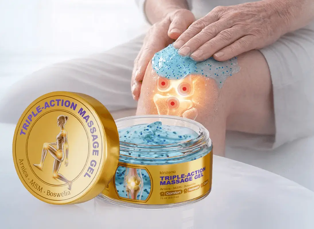 Kinzeno triple-action massage gel bottle