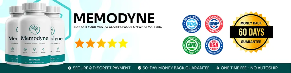 Memodyne certifications: GMP-certified, FDA-registered facility, Made in USA