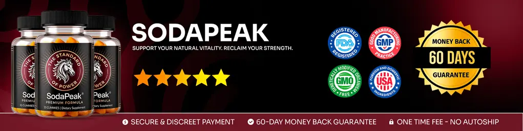 SodaPeak certifications: GMP-certified, FDA-registered facility, Made in USA