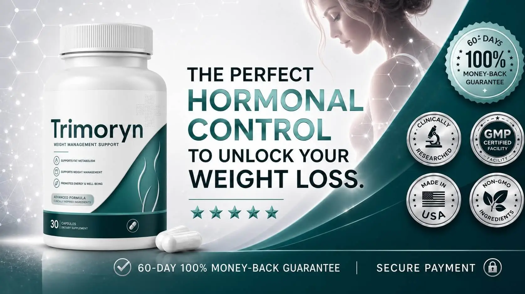 Trimoryn certifications: GMP-certified, FDA-registered facility, Made in USA
